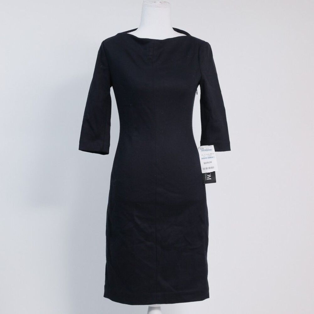 Diane Von Furstenberg Sheath Dress Women's 0 Black Cocktail Preppy Party Casual